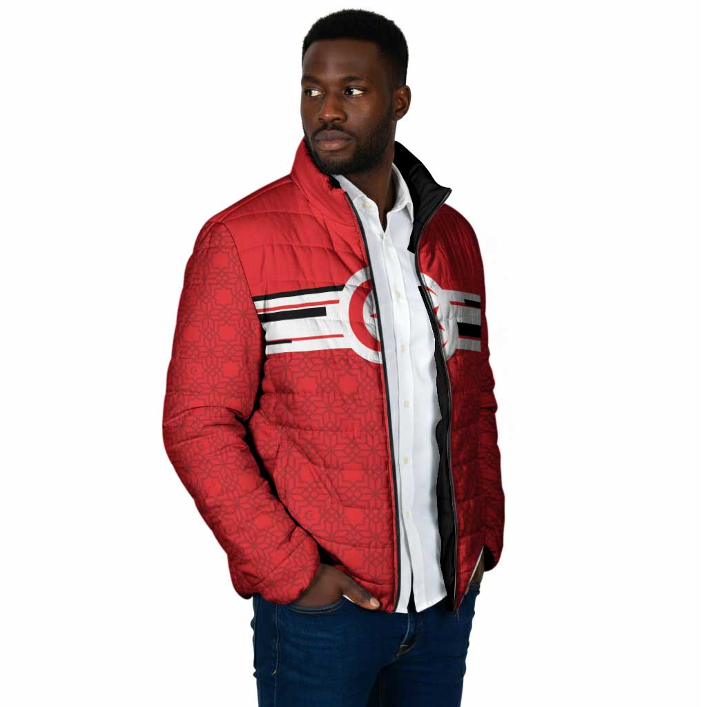 World Football 2026 Tunisia Custom Padded Jacket Traditional Islamic Motif - African Pride