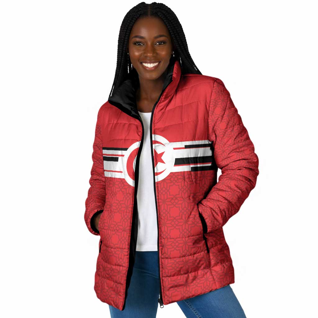 World Football 2026 Tunisia Custom Padded Jacket Traditional Islamic Motif - African Pride