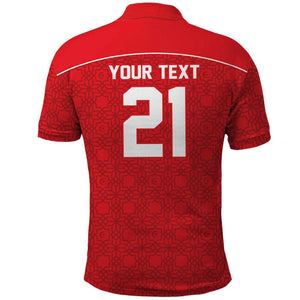 World Football 2026 Tunisia Custom Polo Shirt Traditional Islamic Motif - African Pride
