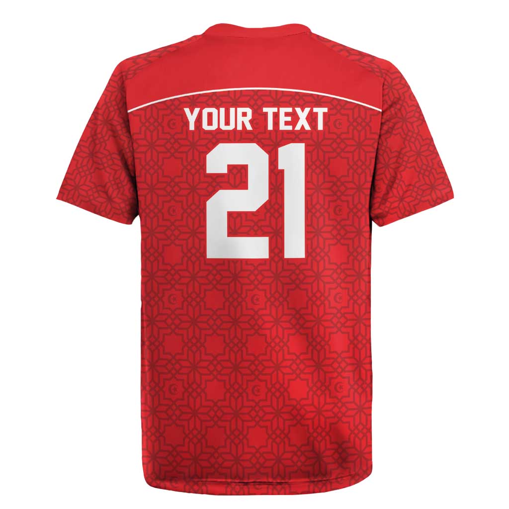 World Football 2026 Tunisia Custom Rugby Jersey Traditional Islamic Motif - African Pride