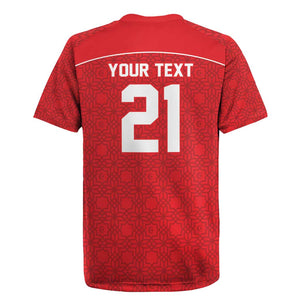 World Football 2026 Tunisia Custom Rugby Jersey Traditional Islamic Motif - African Pride