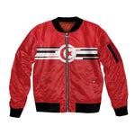 World Football 2026 Tunisia Custom Sleeve Zip Bomber Jacket Traditional Islamic Motif - African Pride