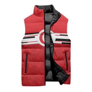 World Football 2026 Tunisia Custom Sleeveless Puffer Jacket Traditional Islamic Motif - African Pride