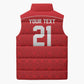 World Football 2026 Tunisia Custom Sleeveless Puffer Jacket Traditional Islamic Motif - African Pride