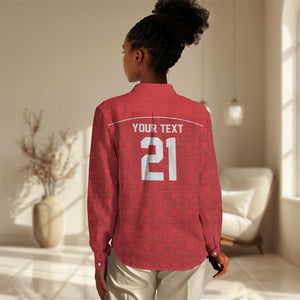 World Football 2026 Tunisia Custom Women Casual Shirt Traditional Islamic Motif - African Pride