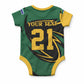 Secretary Bird South Africa Cricket Custom Baby Onesie Unique Pattern