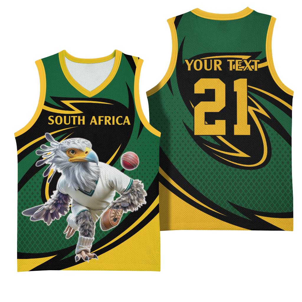 Secretary Bird South Africa Cricket Custom Basketball Jersey Unique Pattern LT9