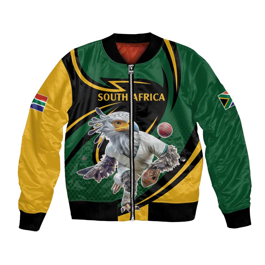 Secretary Bird South Africa Cricket Custom Bomber Jacket Unique Pattern