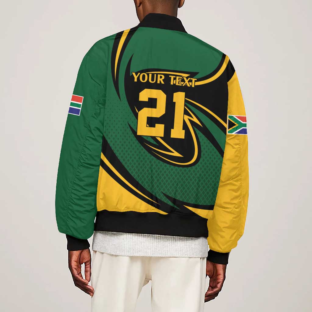 Secretary Bird South Africa Cricket Custom Bomber Jacket Unique Pattern