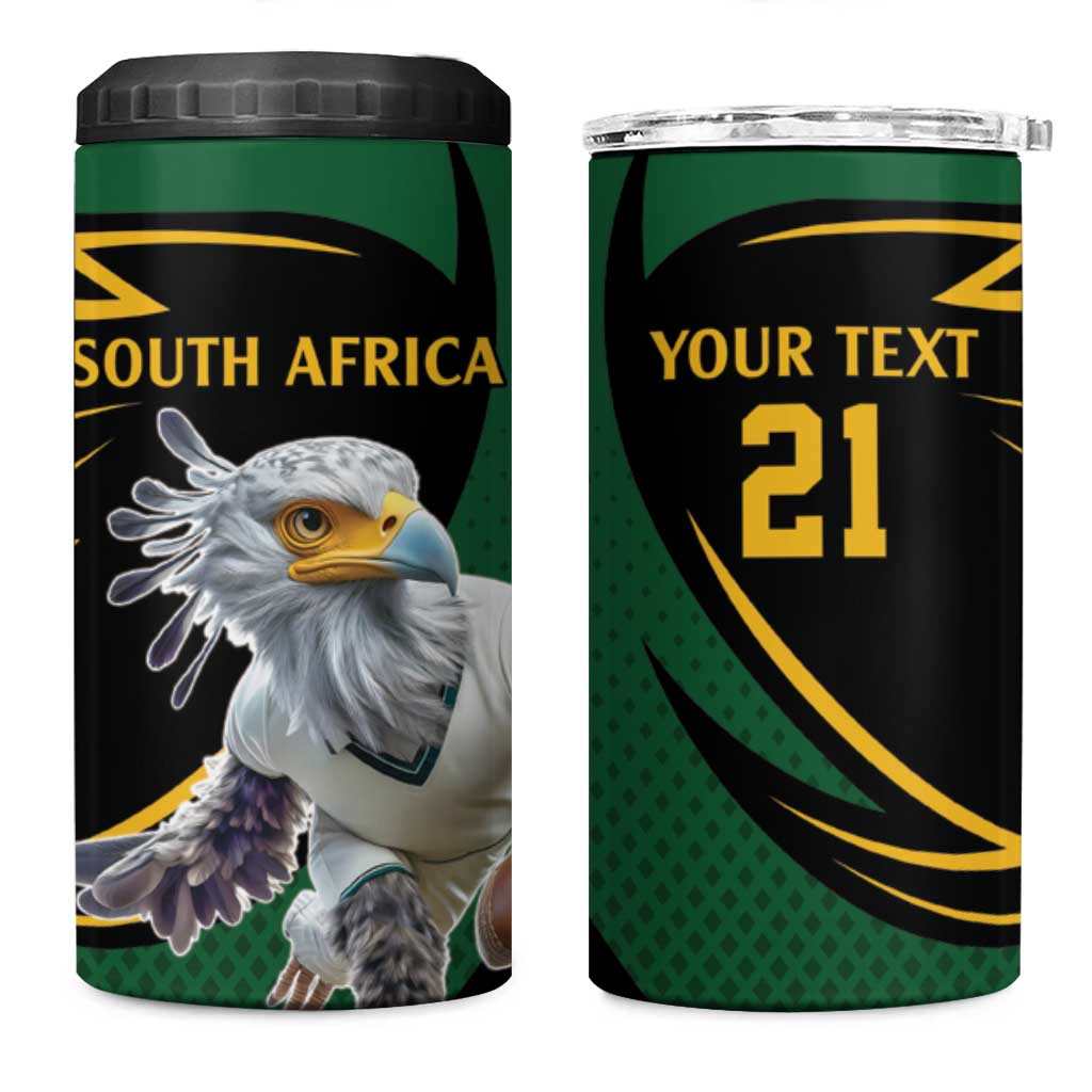 Secretary Bird South Africa Cricket Custom 4 in 1 Can Cooler Tumbler Unique Pattern