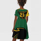 Secretary Bird South Africa Cricket Custom Kid Short Sleeve Dress Unique Pattern