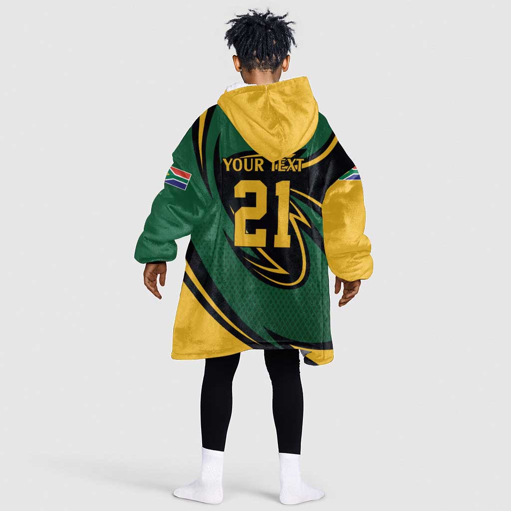 Secretary Bird South Africa Cricket Custom Kid Wearable Blanket Hoodie Unique Pattern