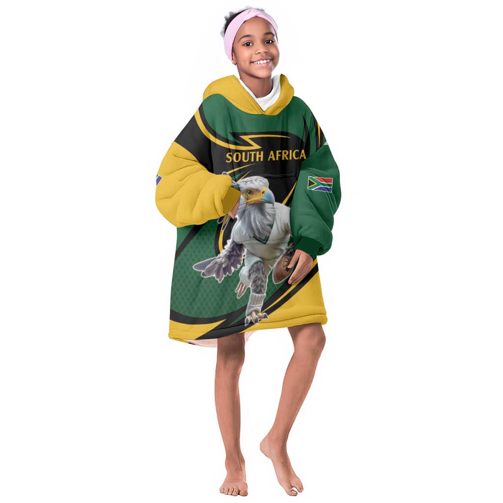 Secretary Bird South Africa Cricket Custom Kid Wearable Blanket Hoodie Unique Pattern