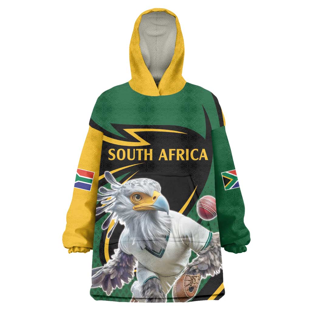 Secretary Bird South Africa Cricket Custom Kid Wearable Blanket Hoodie Unique Pattern