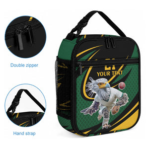 Secretary Bird South Africa Cricket Custom Lunch Bag Unique Pattern