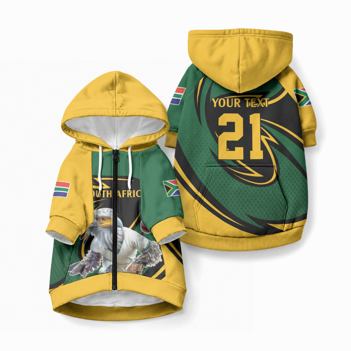 Secretary Bird South Africa Cricket Custom Pet Hoodie Unique Pattern