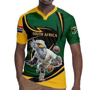 Secretary Bird South Africa Cricket Custom Rugby Jersey Unique Pattern