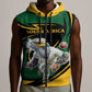 Secretary Bird South Africa Cricket Custom Sleeveless Zip Hoodie Unique Pattern - African Pride