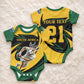 Springbok South Africa Cricket Custom Baby Onesie Unique Pattern
