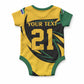 Springbok South Africa Cricket Custom Baby Onesie Unique Pattern