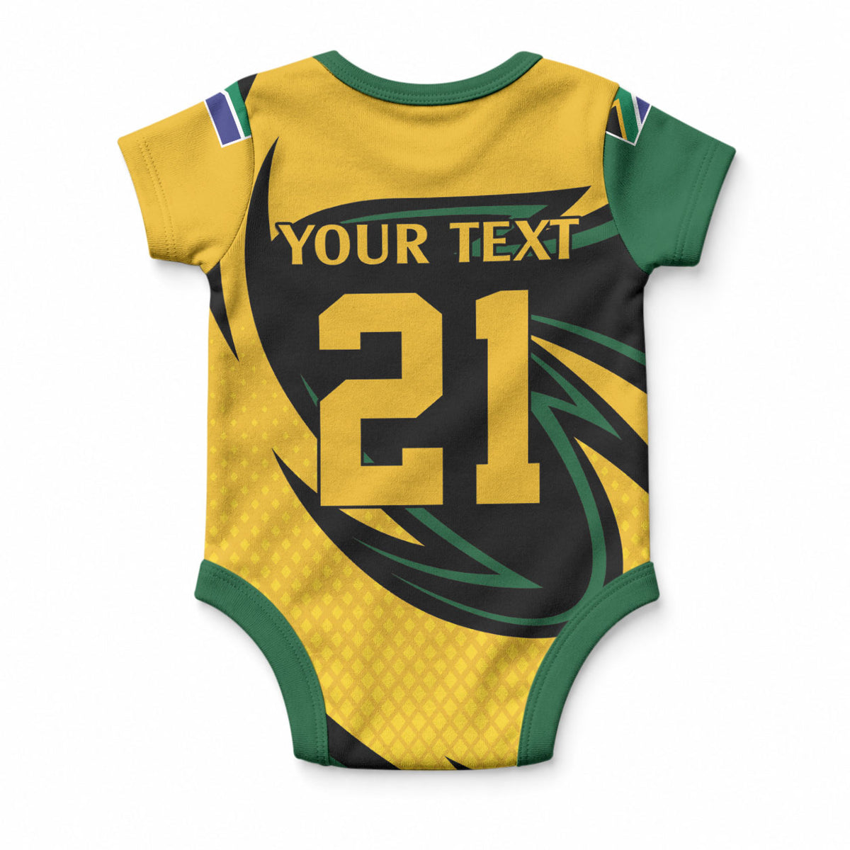 Springbok South Africa Cricket Custom Baby Onesie Unique Pattern