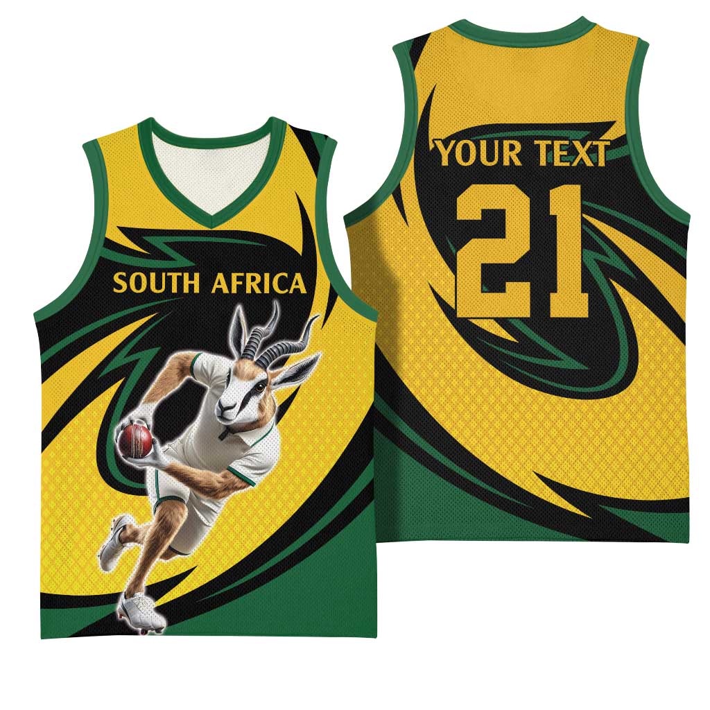 Springbok South Africa Cricket Custom Basketball Jersey Unique Pattern LT9