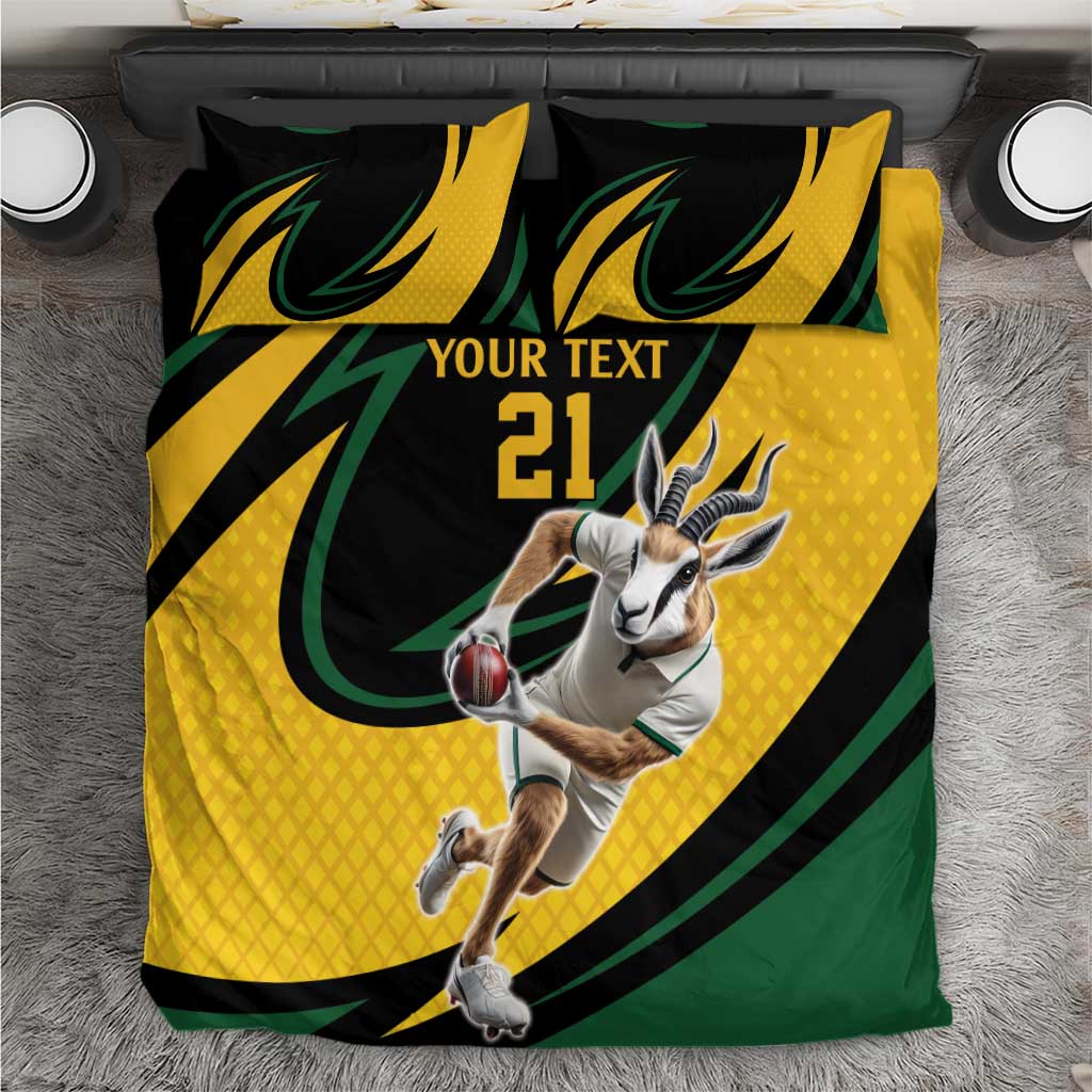 Springbok South Africa Cricket Custom Bedding Set Unique Pattern