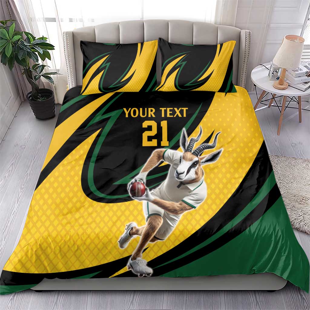Springbok South Africa Cricket Custom Bedding Set Unique Pattern