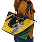 Springbok South Africa Cricket Custom Leather Tote Bag Unique Pattern