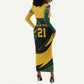 Springbok South Africa Cricket Custom Long Sleeve Bodycon Dress Unique Pattern LT9
