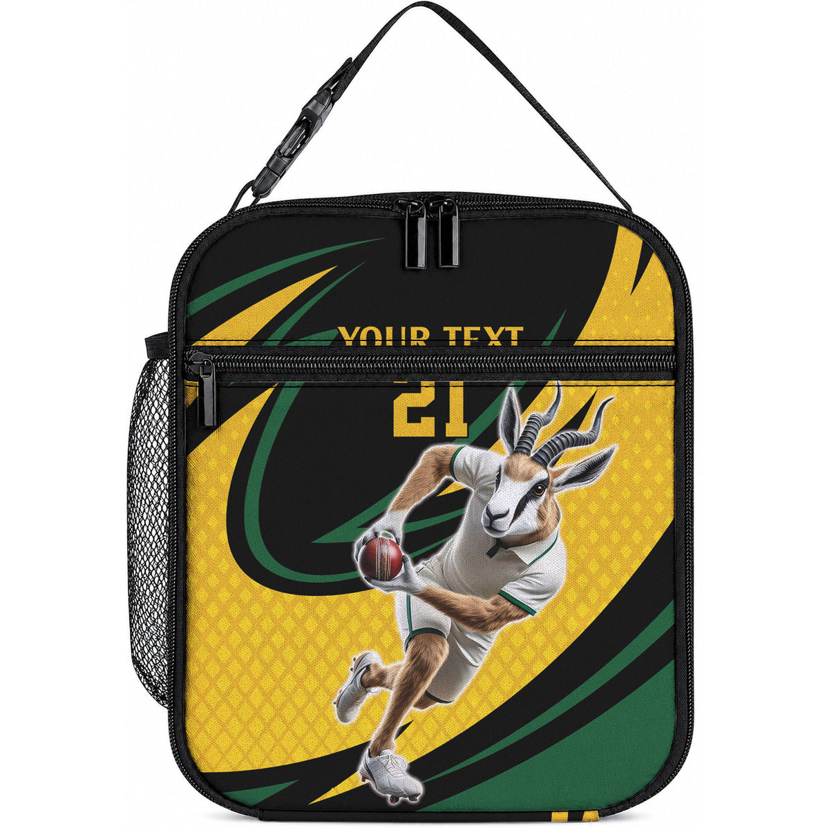 Springbok South Africa Cricket Custom Lunch Bag Unique Pattern