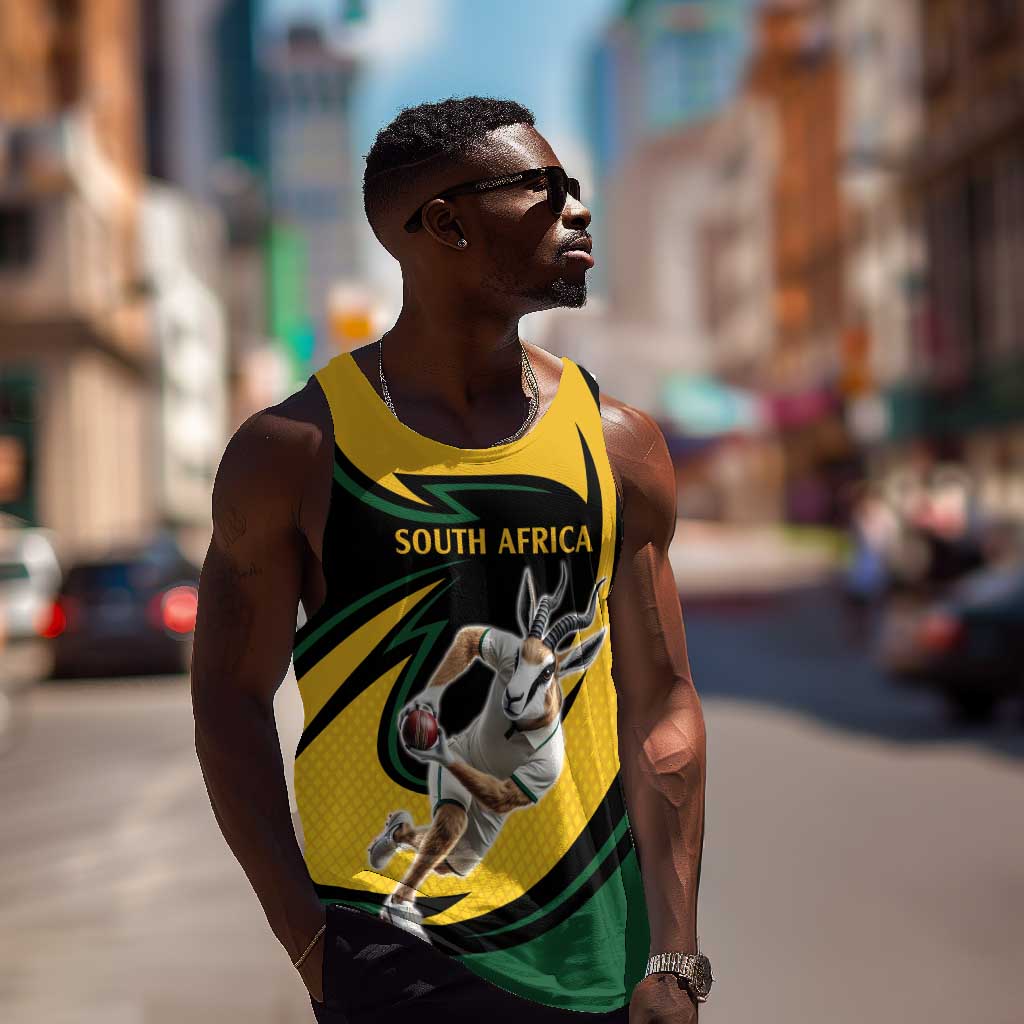 Springbok South Africa Cricket Custom Men Tank Top Unique Pattern