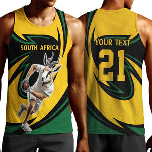 Springbok South Africa Cricket Custom Men Tank Top Unique Pattern