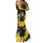 Springbok South Africa Cricket Custom Mermaid Dress Unique Pattern