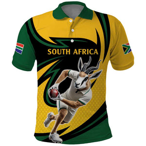 Springbok South Africa Cricket Custom Polo Shirt Unique Pattern