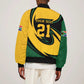 Springbok South Africa Cricket Custom Sleeve Zip Bomber Jacket Unique Pattern