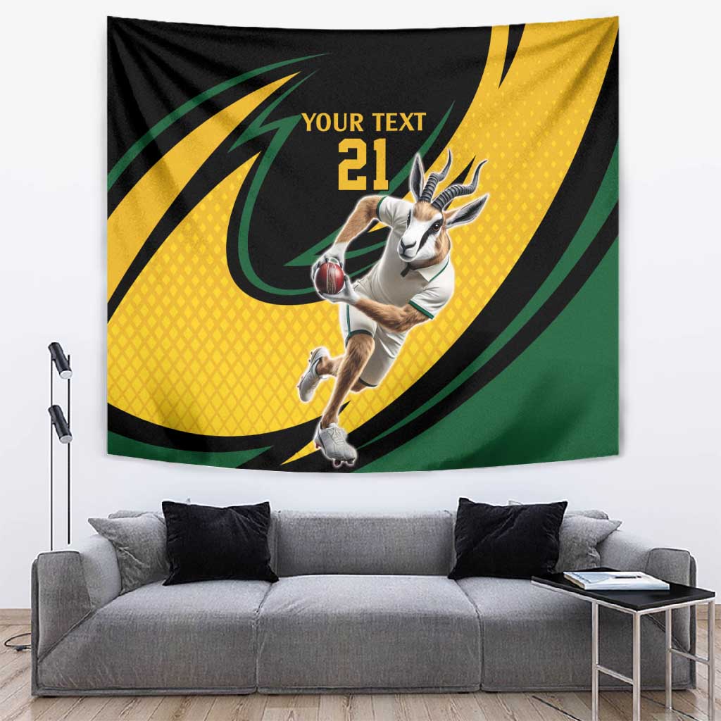 Springbok South Africa Cricket Custom Tapestry Unique Pattern