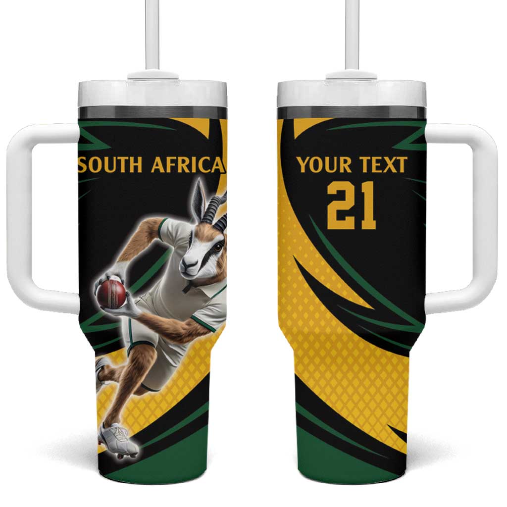 Springbok South Africa Cricket Custom Tumbler With Handle Unique Pattern