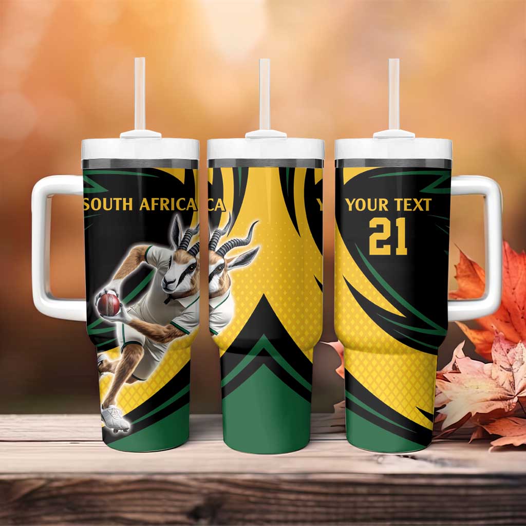 Springbok South Africa Cricket Custom Tumbler With Handle Unique Pattern