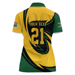 Springbok South Africa Cricket Custom Women Polo Shirt Unique Pattern