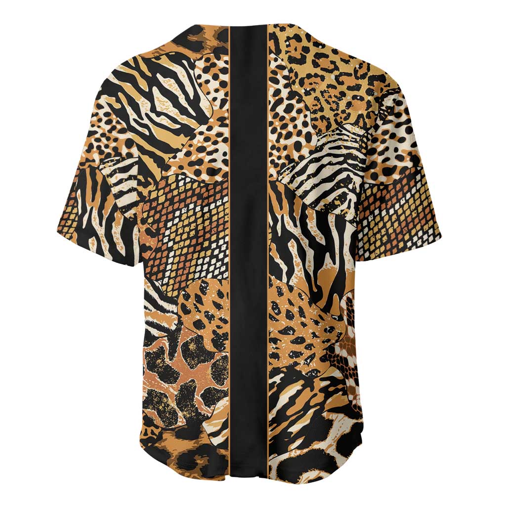 Proud Black Nurse RN Baseball Jersey African Stethoscope Animal Skins Pattern