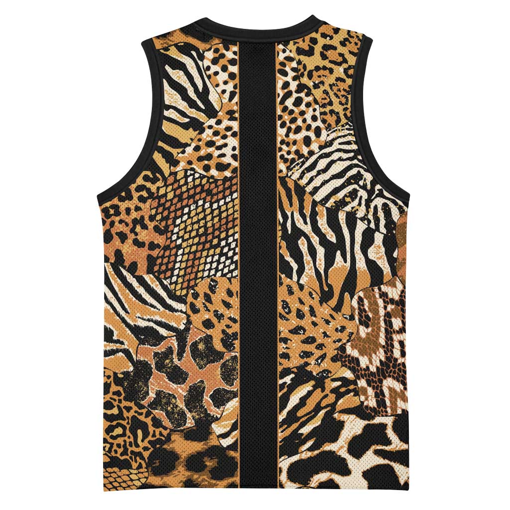 Proud Black Nurse RN Basketball Jersey African Stethoscope Animal Skins Pattern
