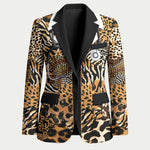Proud Black Nurse RN Blazer African Stethoscope Animal Skins Pattern