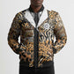 Proud Black Nurse RN Bomber Puffer Jacket African Stethoscope Animal Skins Pattern