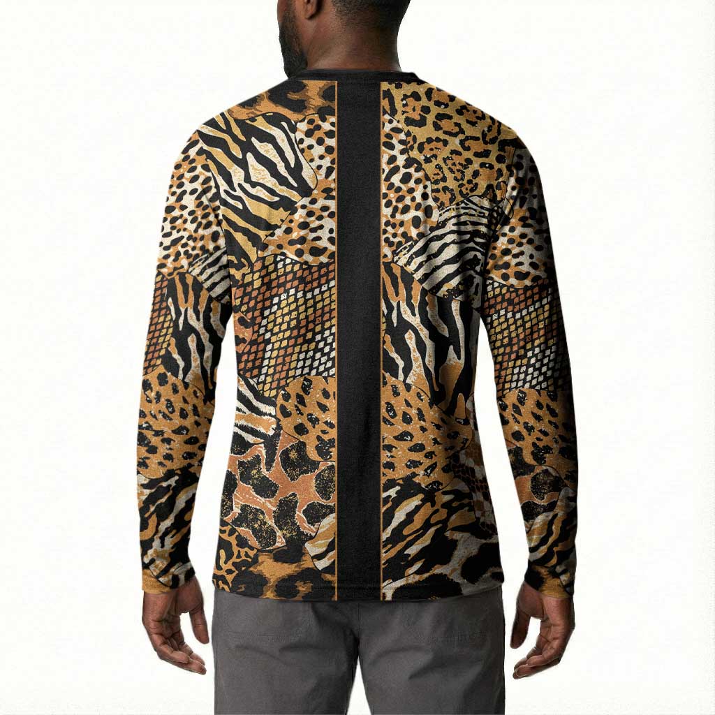 Proud Black Nurse RN Button Sweatshirt African Stethoscope Animal Skins Pattern