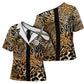 Proud Black Nurse RN Cross Shoulder Shirt African Stethoscope Animal Skins Pattern