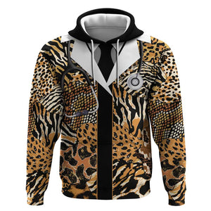 Proud Black Nurse RN Hoodie African Stethoscope Animal Skins Pattern