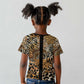 Proud Black Nurse RN Kid T shirt African Stethoscope Animal Skins Pattern