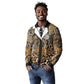 Proud Black Nurse RN Long Sleeve Polo Shirt African Stethoscope Animal Skins Pattern