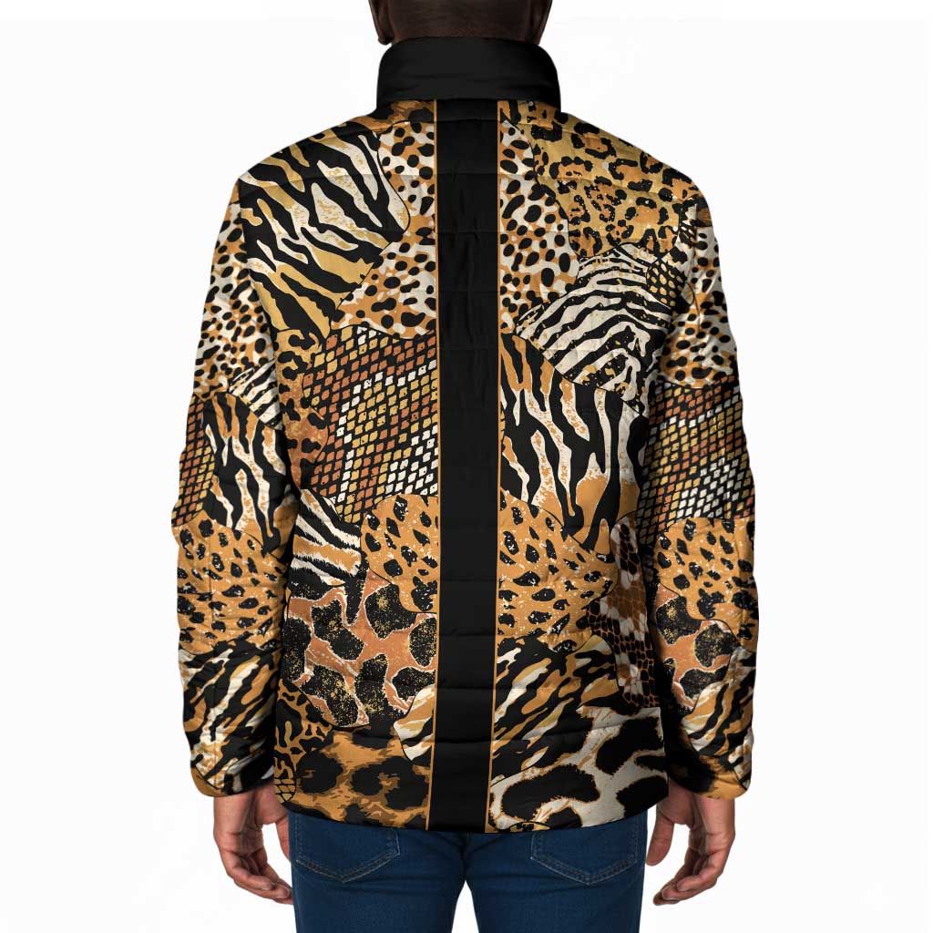 Proud Black Nurse RN Padded Jacket African Stethoscope Animal Skins Pattern